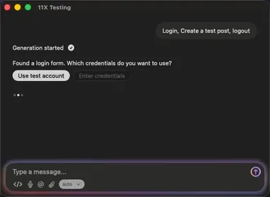 Generate a test from intent