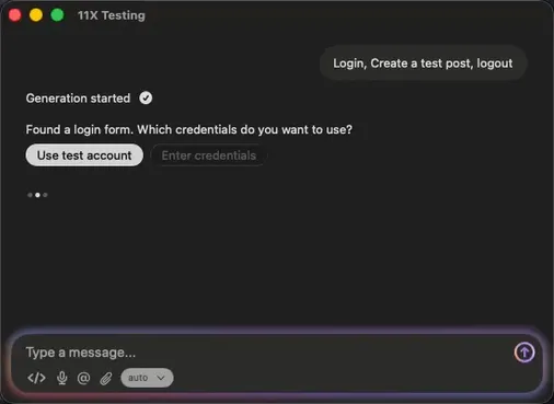 Natural-language test generation